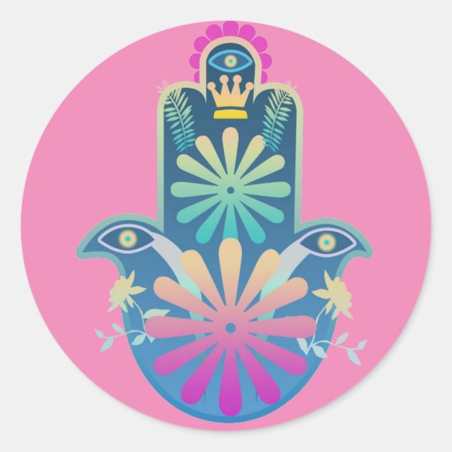 Hamsa juif, Stickers (Devant)
