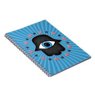hamsa khamsa Eye in hand of the goddess Notebook