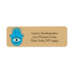 Hamsa main Grec mal Oeil bleu