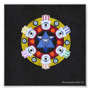 Hamsa Mandala Photo Print