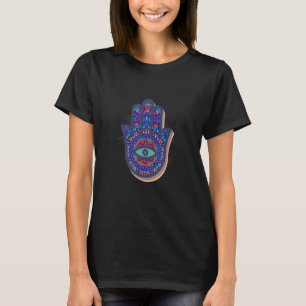Hamsa Mandala Yoga Hand Of Fatima Symbol T-Shirt