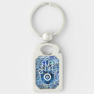Hamsa Swirls Keychain
