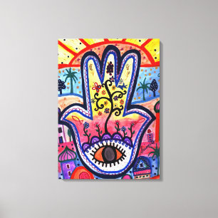 HAMSA Tree of  Life by Prisarts Canvas Print