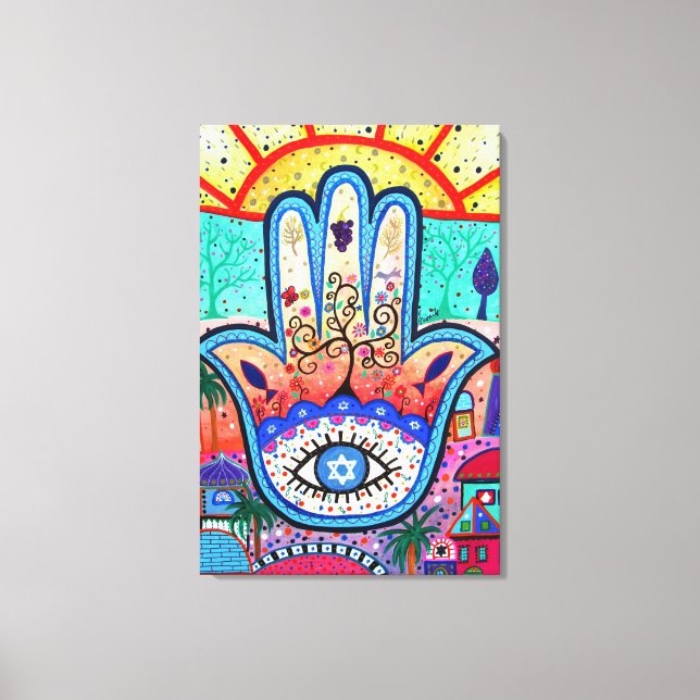 HAMSA Tree of  Life by Prisarts Canvas Print (Front)