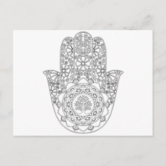 Hamsa Tree of Life Postcard