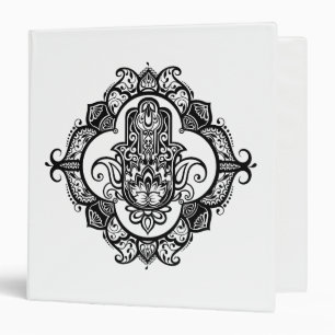 Hamsa With Ethnic Ornaments Doodle Binder