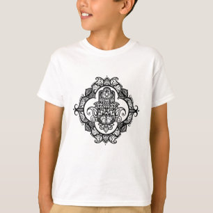 Hamsa With Ethnic Ornaments Doodle T-Shirt