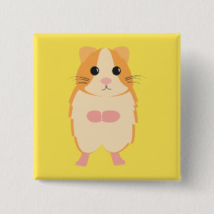 Hamster 2 Inch Square Button