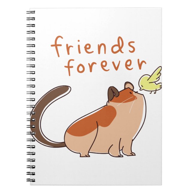 Hamster and Bird Best Friend Notebook (Front)