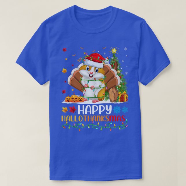 Hamster Animal Lover Funny Happy Hamster HelloThan T-Shirt (Design Front)