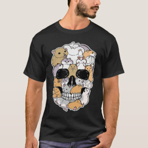 Hamster Animal Skull Shape Animation Skull T-Shirt