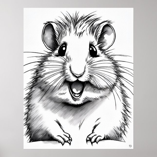 Hamster Art Print (Front)