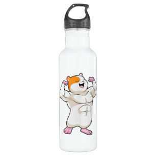 Hamster as Bodybuilder with big Muscles 710 Ml Water Bottle