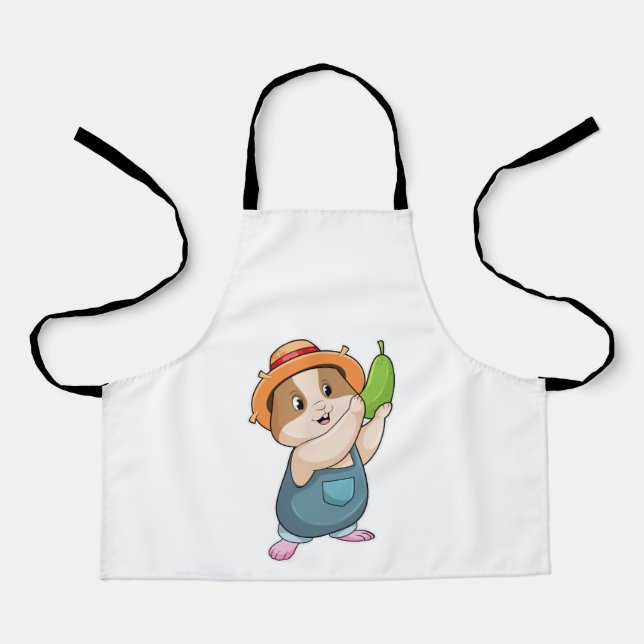 Hamster as Farmer with Zucchini Apron (Front)