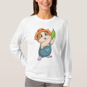 Hamster as Farmer with Zucchini T-Shirt