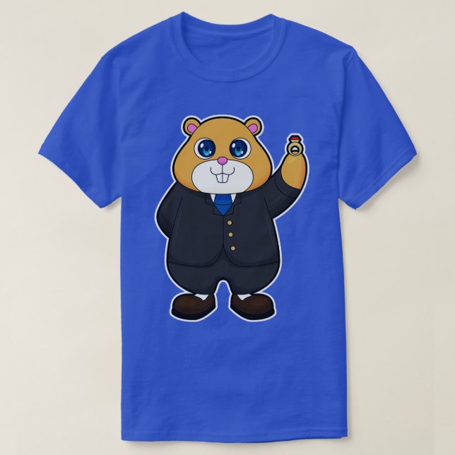 Hamster as Groom with Wedding ring T-Shirt (Design Front)