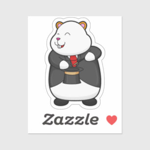 Hamster as Magician with Magic wand & Hat