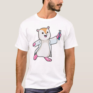 Hamster as Scientist with Test tube T-Shirt
