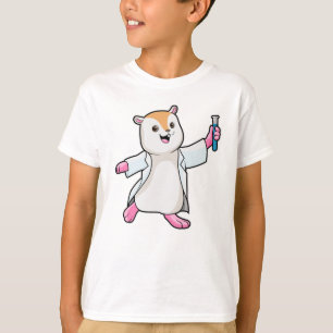 Hamster as Scientist with Test tube T-Shirt