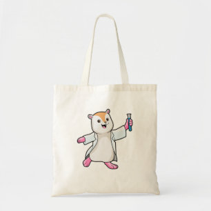 Hamster as Scientist with Test tube Tote Bag