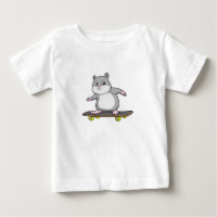 Hamster as Skater with Skateboard