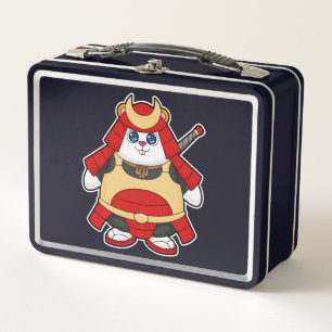 Hamster as Warrior with Armor Metal Lunch Box