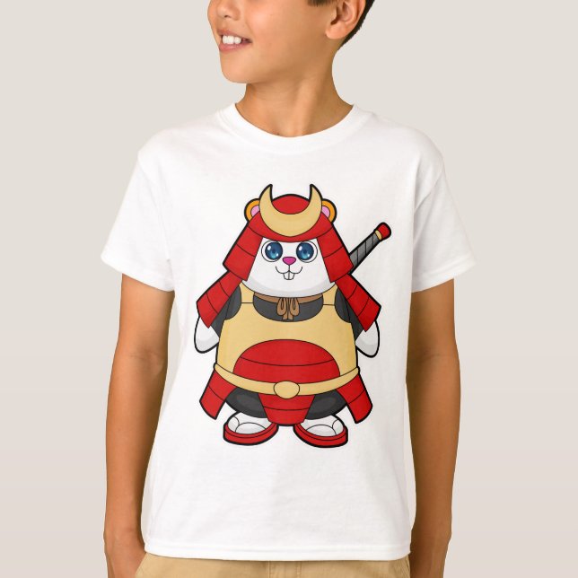 Hamster as Warrior with Armour T-Shirt (Front)