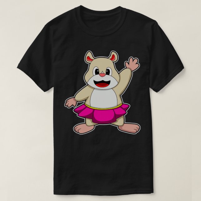 Hamster at Dance with Skirt T-Shirt (Design Front)