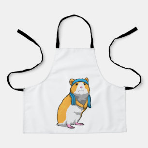 Hamster at Fitness with Towel Apron