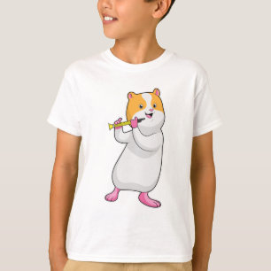 Hamster at Music with Flute T-Shirt