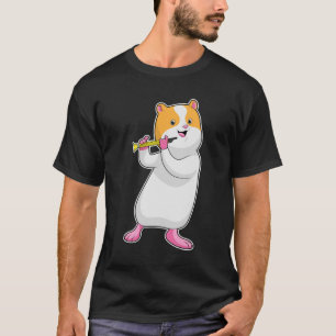 Hamster at Music with Flute T-Shirt
