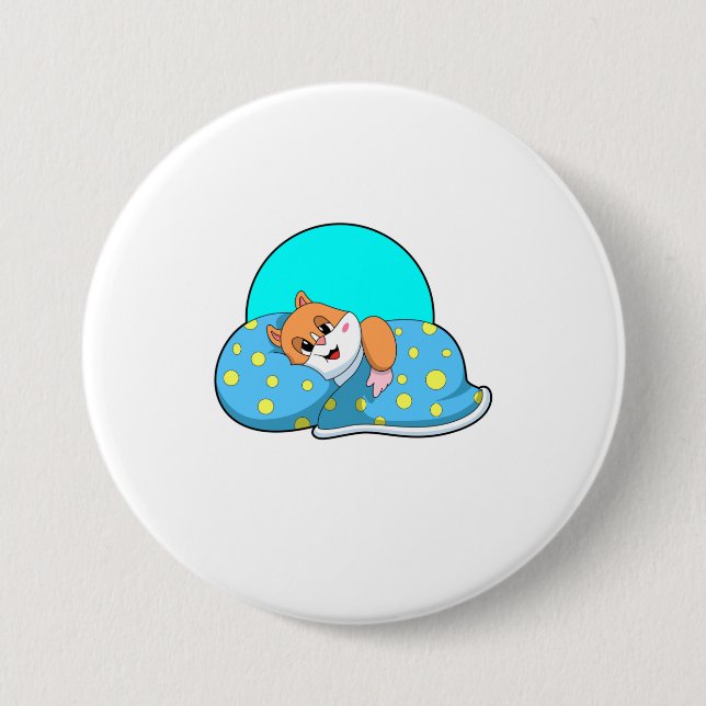 Hamster at Sleeping with Blanket.PNG 3 Inch Round Button (Front)
