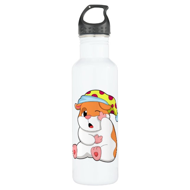 Hamster at Sleeping with Sleepyhead 710 Ml Water Bottle (Front)