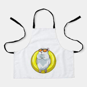 Hamster at Swimming with Swim ring Apron