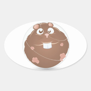 hamster ball oval sticker