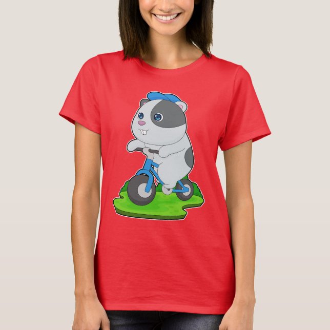 Hamster Bicycle T-Shirt (Front)
