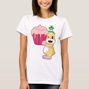Hamster Birthday Cupcake T-Shirt