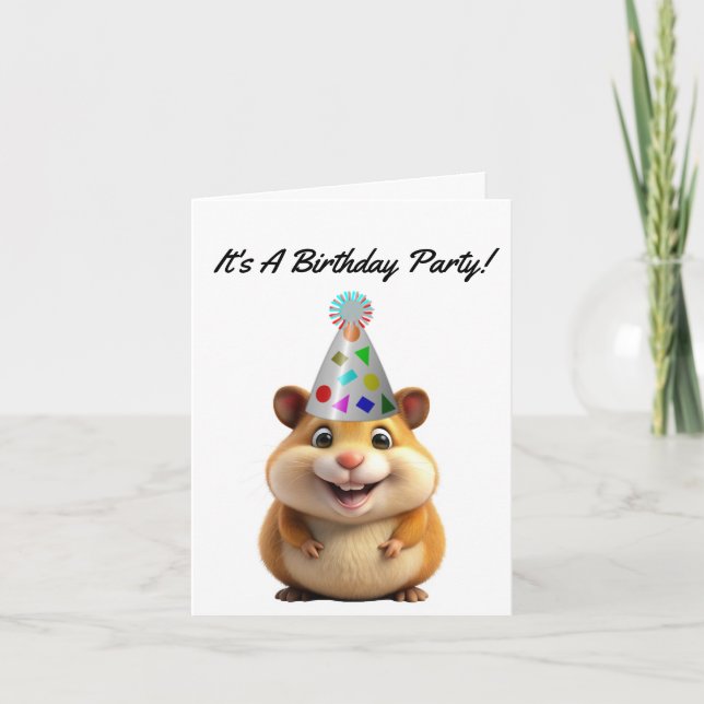 Hamster Birthday Party Invitation (Front)
