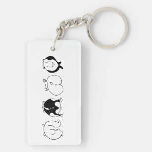 Hamster Butts Keychain