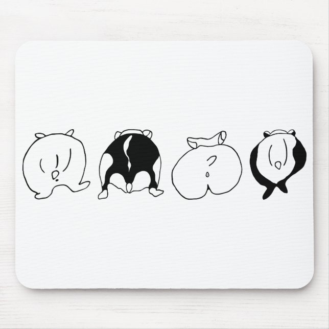 Hamster Butts Mouse Pad (Front)