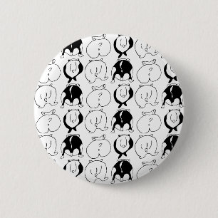 Hamster Butts Pattern 2 Inch Round Button