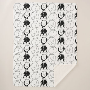 Hamster Butts Pattern Sherpa Blanket