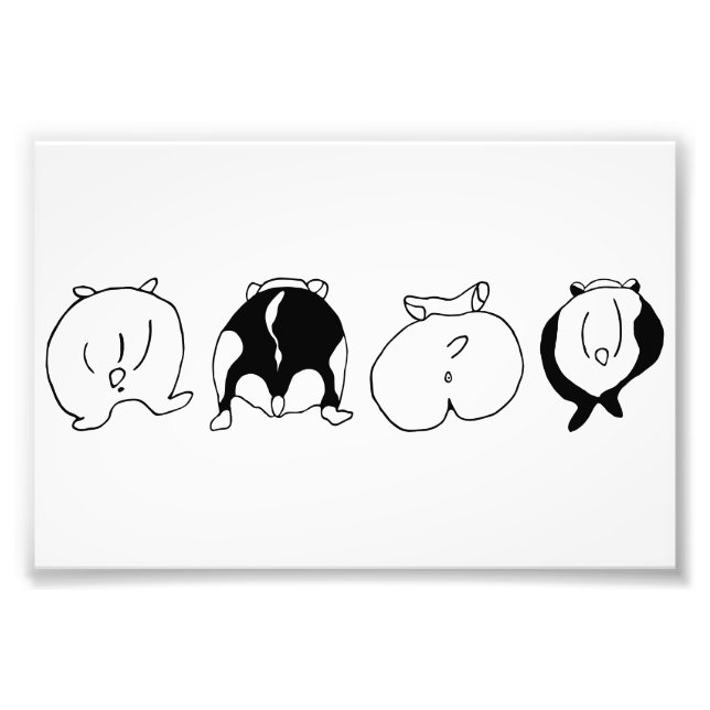 Hamster Butts Photo Print (Front)