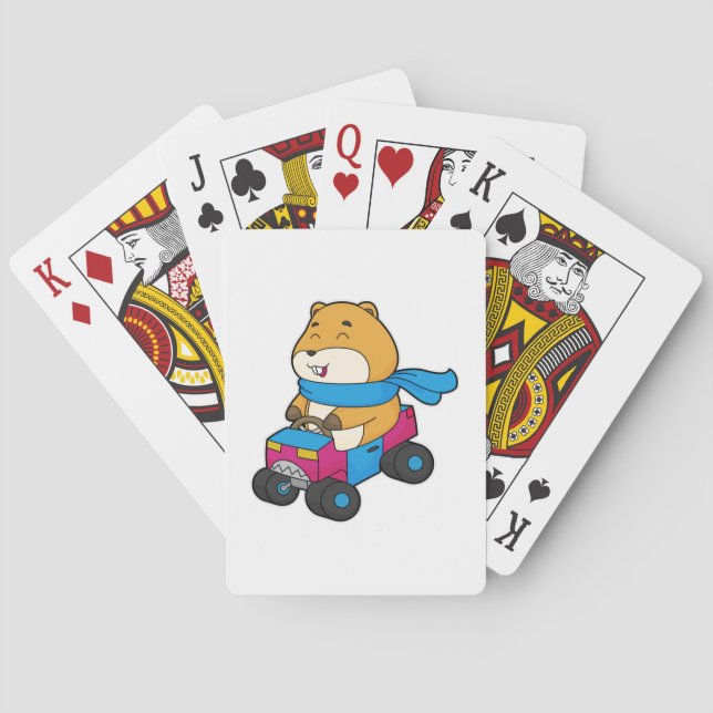 Hamster Car Playing Cards (Back)