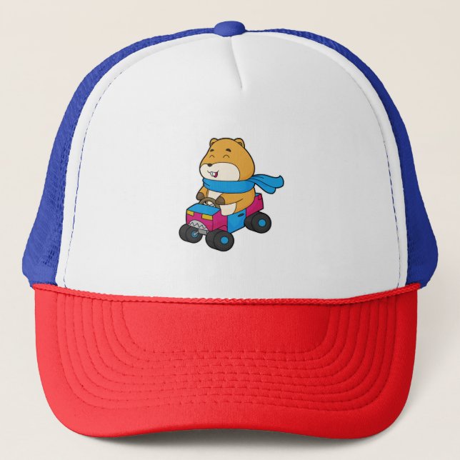 Hamster Car Trucker Hat (Front)