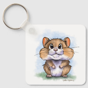 Hamster Cartoon Keychain