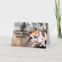 Hamster Child's Get Well Card