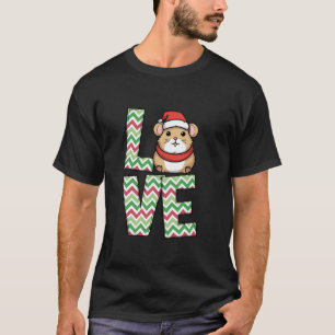 Hamster Christmas Day Xmas Party Rodent Pet Santa  T-Shirt