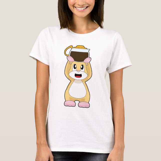 Hamster Coffee Coffee pot T-Shirt (Front)