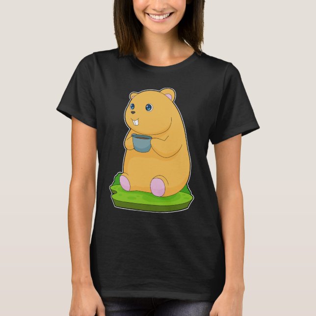 Hamster Coffee Cup T-Shirt (Front)